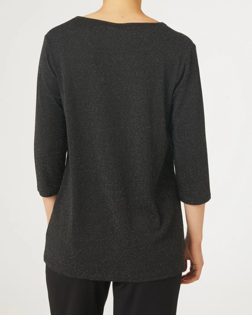 Shirt mit Glitzerfäden Janina, 3/4-Arm-KiK Onlineshop Clearance