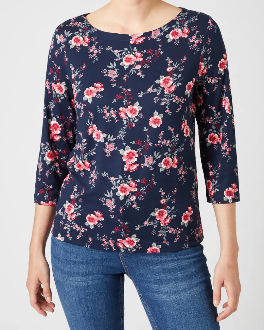 Shirt mit Rundhalsausschnitt Janina, 3/4-Arm-KiK Onlineshop Shop