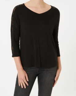 Shirt mit Spitze an den Ärmeln Janina, 3/4-Arm-KiK Onlineshop Cheap
