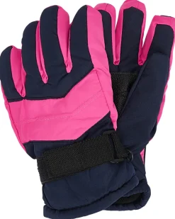 Skihandschuhe mit Neonelementen verstellbarer Klettverschluss-KiK Onlineshop Discount