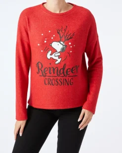 Snoopy Pullover Weihnachten Rundhalsausschnitt-KiK Onlineshop Online