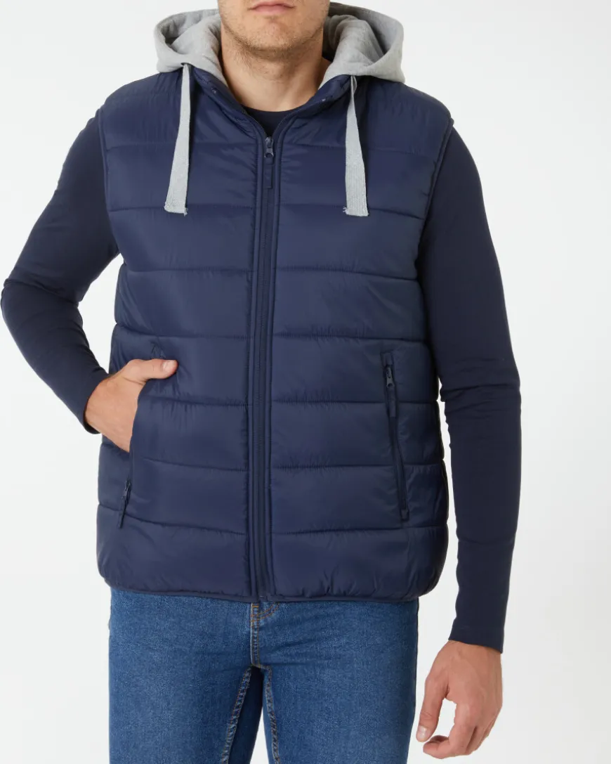 Steppweste mit Sweatkapuze X-Mail, Reißverschluss-KiK Onlineshop Sale