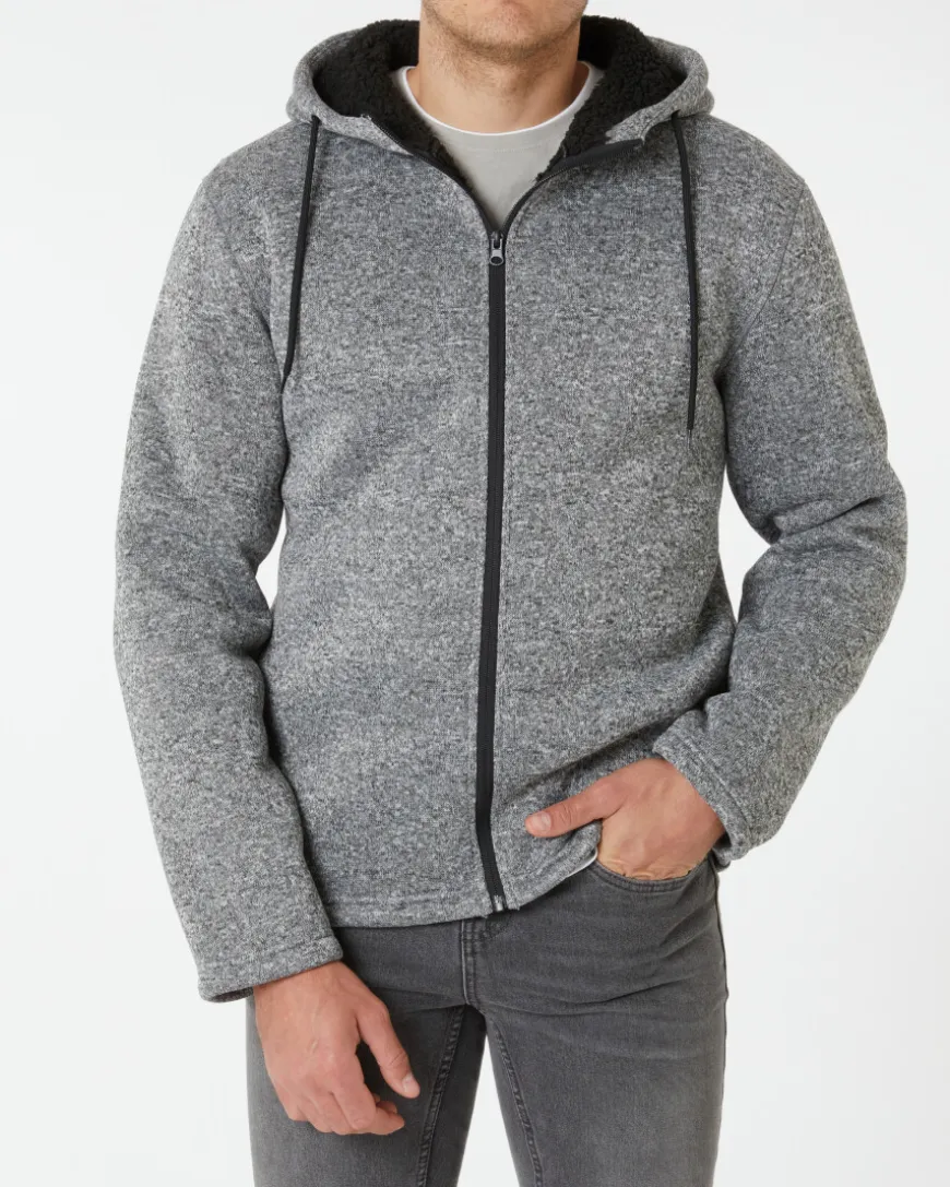 Strickfleecejacke mit Teddyfell X-Mail, Seitentaschen-KiK Onlineshop Fashion