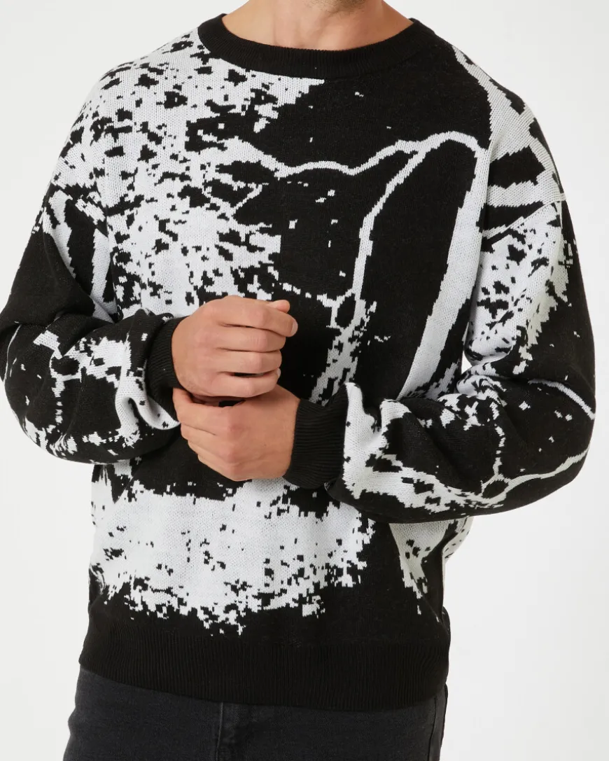 Strickpullover mit Muster X-Mail, Rundhalsausschnitt-KiK Onlineshop Cheap