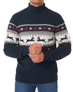 Strickpullover mit winterlichem Muster X-Mail, Rollkragen-KiK Onlineshop Online