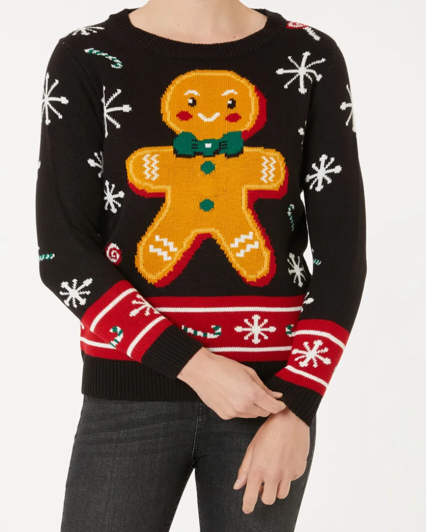 Strickpullover Weihnachten Janina, mit Licht und Sound-KiK Onlineshop Clearance