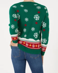 Strickpullover Weihnachten Janina, mit Licht und Sound-KiK Onlineshop Outlet