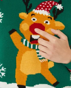 Strickpullover Weihnachten Janina, mit Licht und Sound-KiK Onlineshop Outlet
