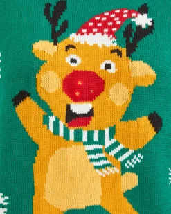 Strickpullover Weihnachten Janina, mit Licht und Sound-KiK Onlineshop Outlet
