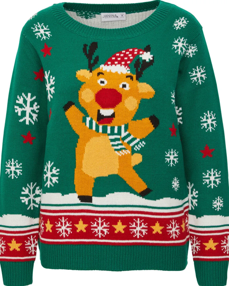 Strickpullover Weihnachten Janina, mit Licht und Sound-KiK Onlineshop Outlet