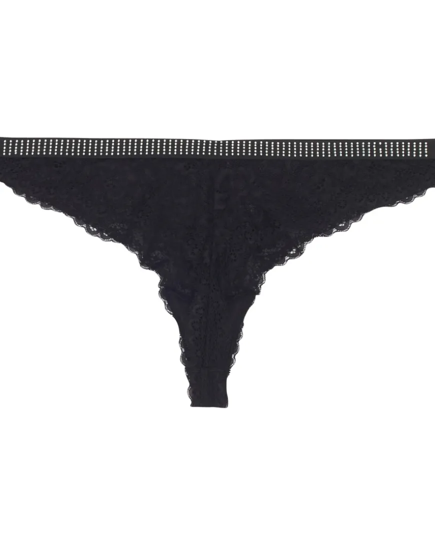 String mit Strasssteinen Janina, Spitze und Mesh-KiK Onlineshop Shop