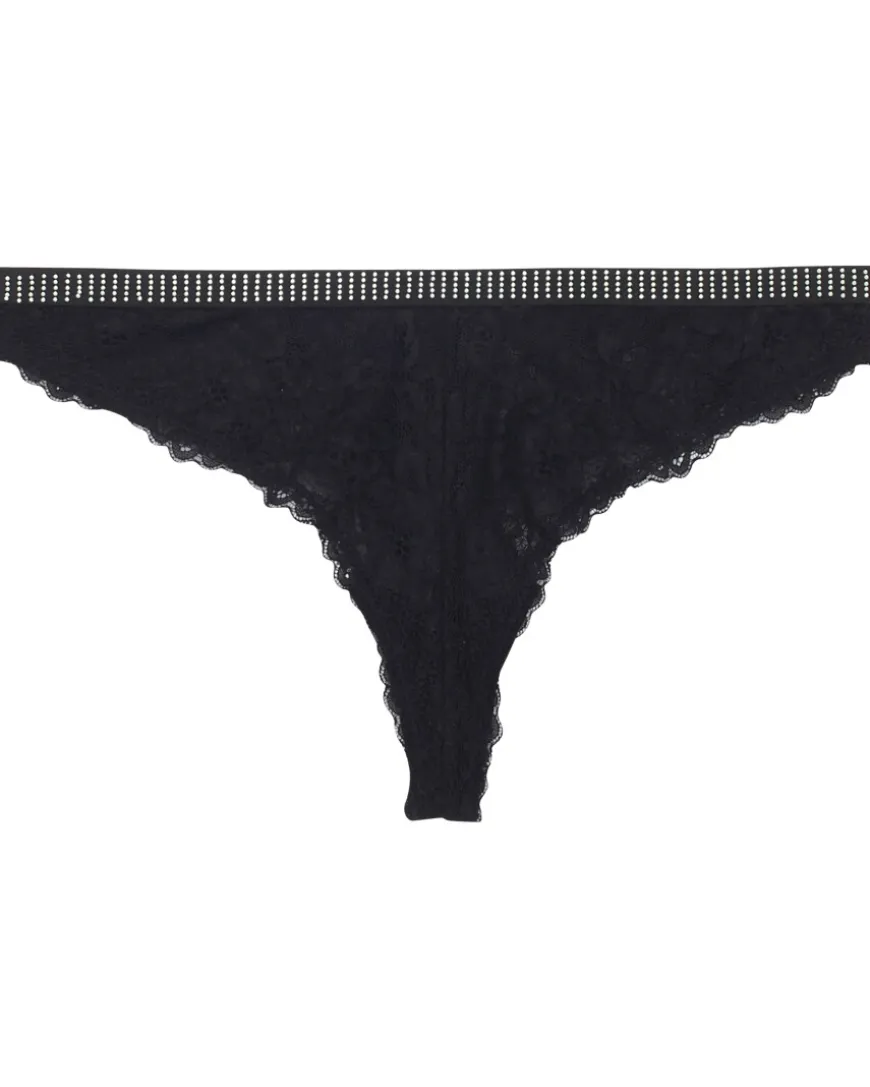 String mit Strasssteinen Janina, Spitze und Mesh-KiK Onlineshop Shop
