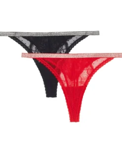 Strings mit Glitzerbund 2er-Pack, Janina-KiK Onlineshop Best