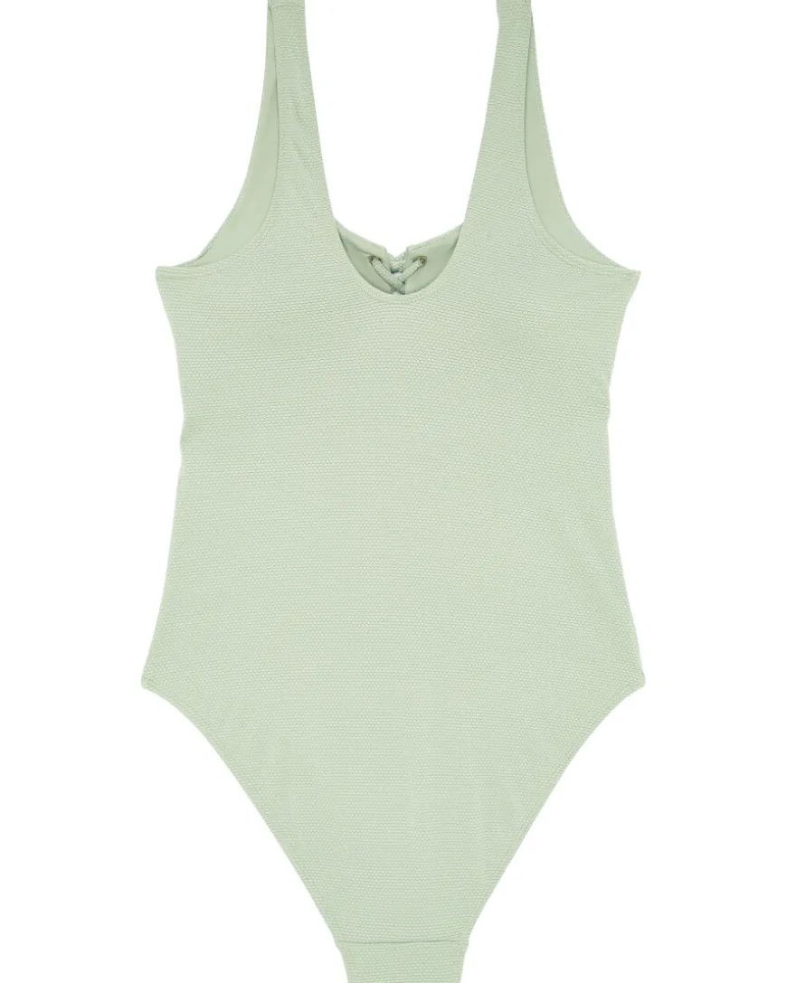 Strukturierter Badeanzug Janina, Schnürung-KiK Onlineshop Store