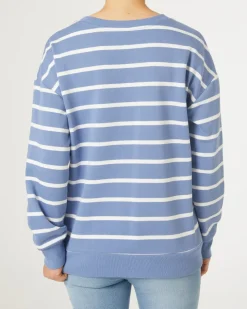 Sweatpullover mit Streifen Janina, Rundhalsausschnitt-KiK Onlineshop New