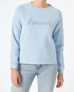Sweatshirt mit Applikation Janina, Vokuhila-Saum-KiK Onlineshop Outlet