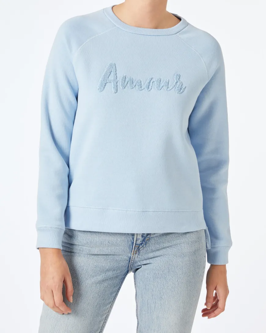 Sweatshirt mit Applikation Janina, Vokuhila-Saum-KiK Onlineshop Outlet