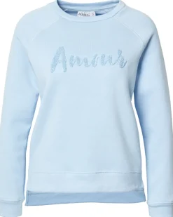 Sweatshirt mit Applikation Janina, Vokuhila-Saum-KiK Onlineshop Outlet