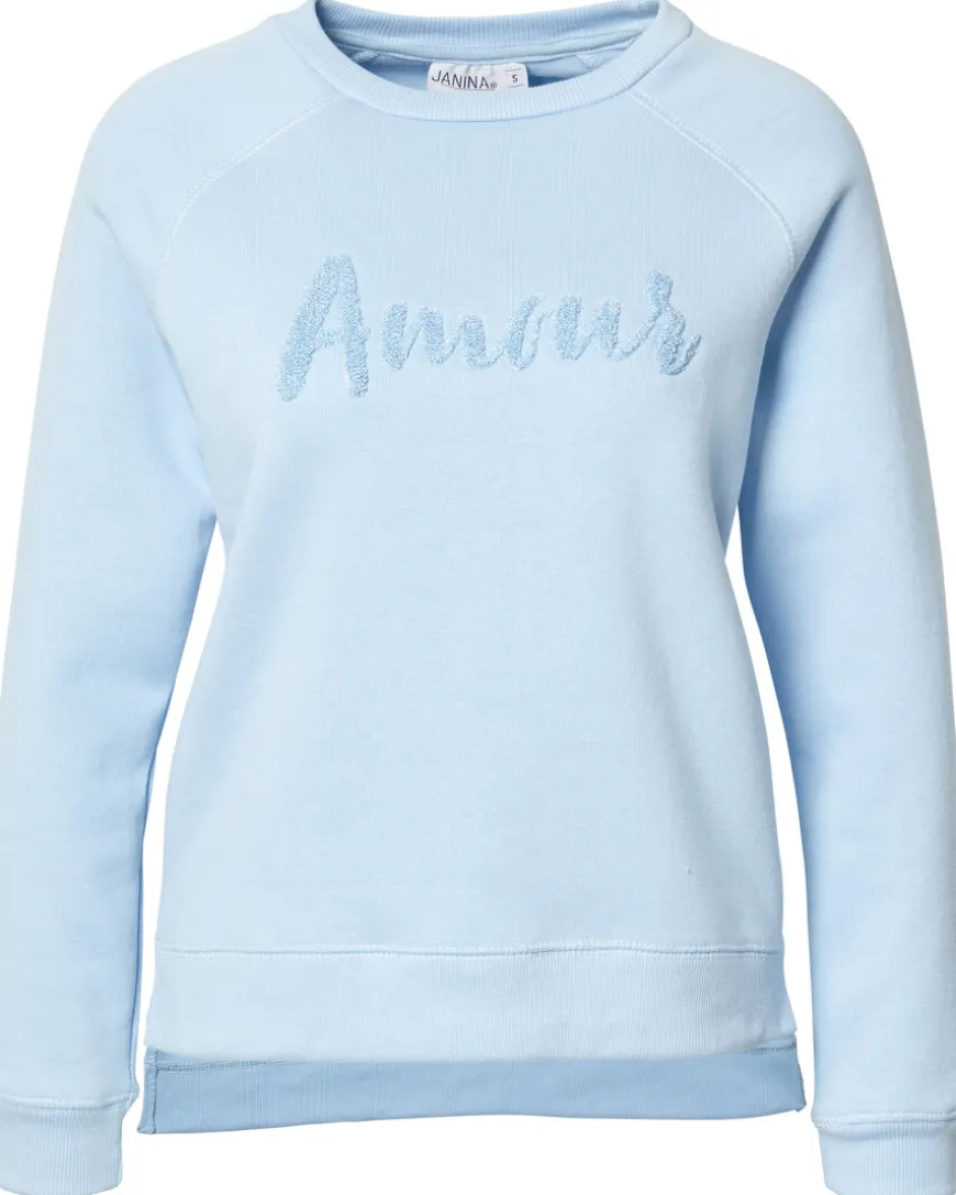 Sweatshirt mit Applikation Janina, Vokuhila-Saum-KiK Onlineshop Outlet