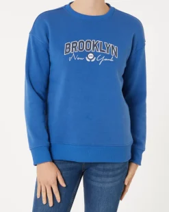 Sweatshirt mit Rippbündchen Janina, Rundhalsausschnitt-KiK Onlineshop Fashion