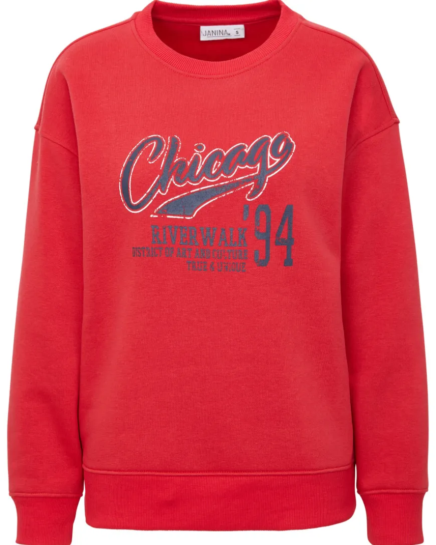 Sweatshirt mit Rippbündchen Janina, Rundhalsausschnitt-KiK Onlineshop Discount