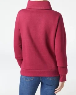 Sweatshirt mit Schalkragen Janina, Rippbündchen-KiK Onlineshop Best