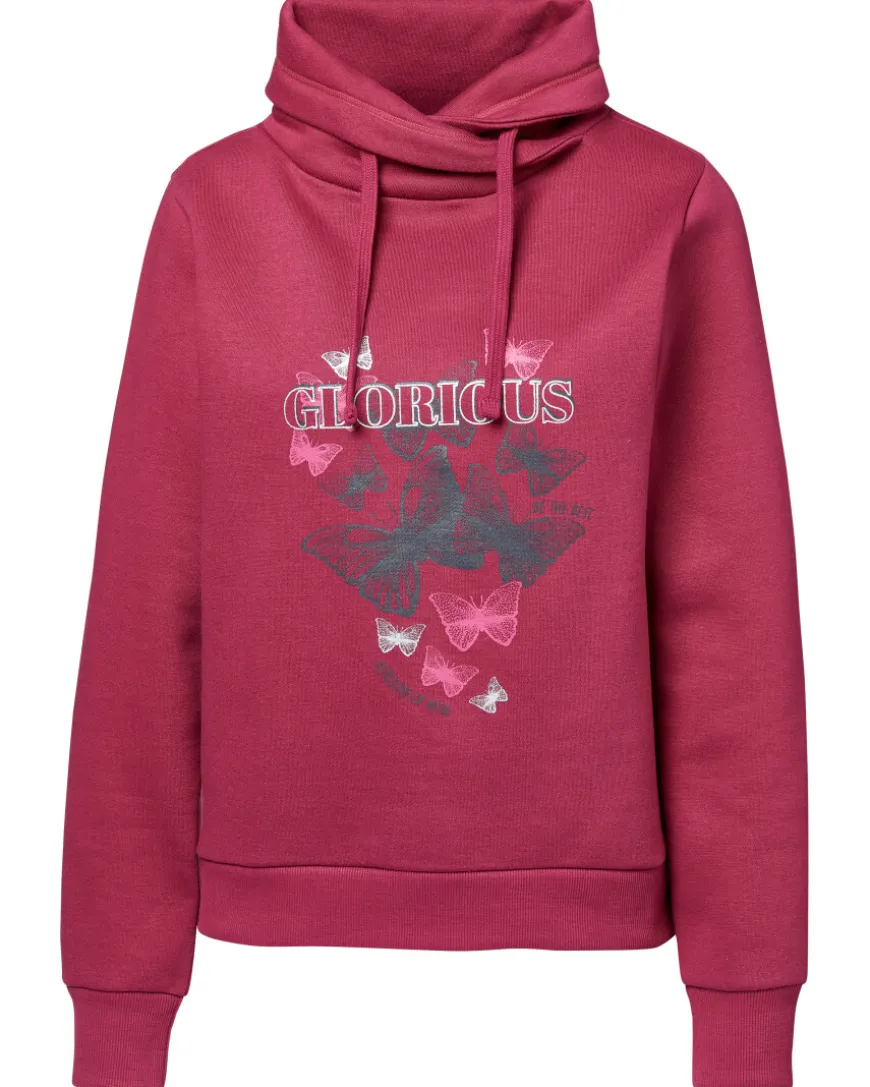 Sweatshirt mit Schalkragen Janina, Rippbündchen-KiK Onlineshop Best