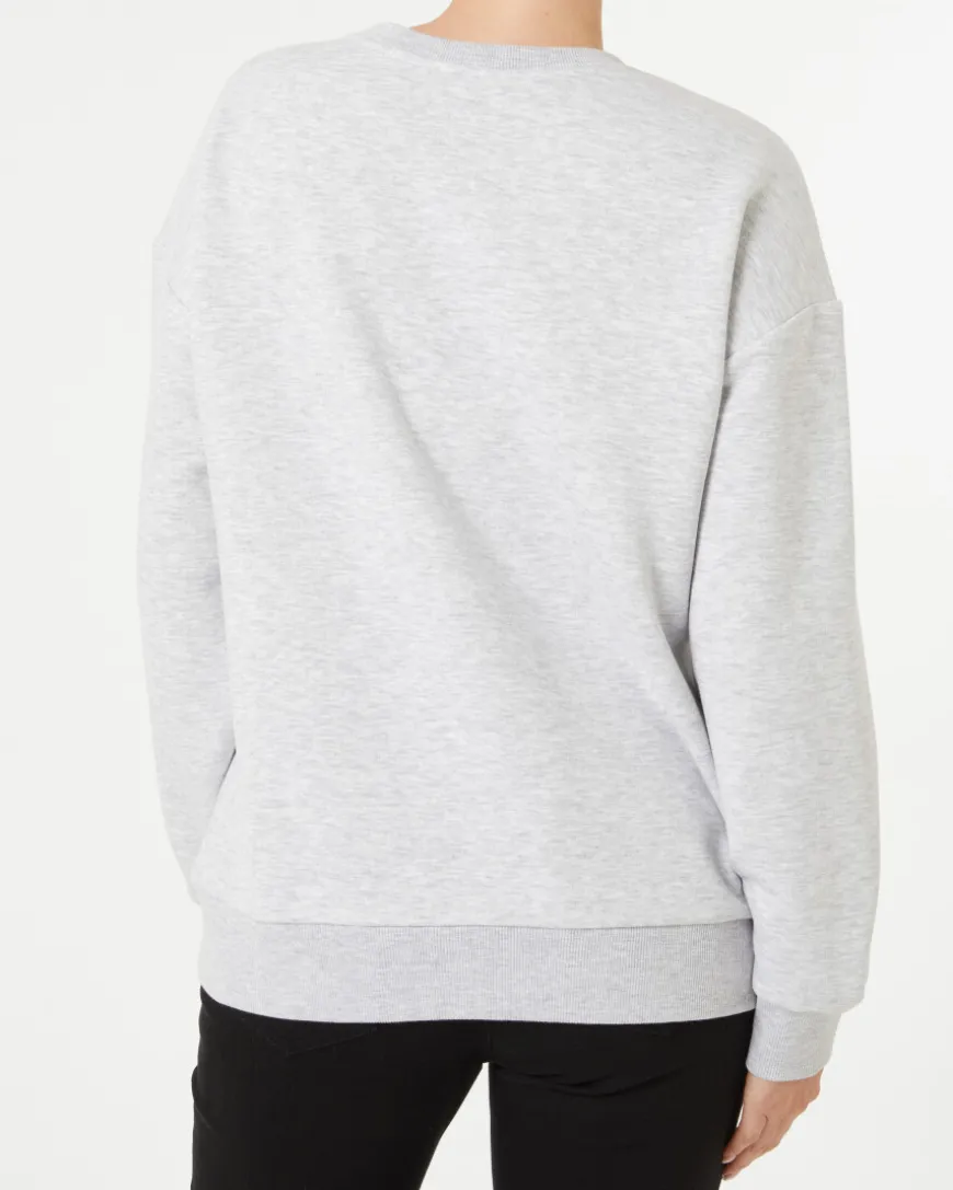Sweatshirt mit Steinchen Janina, Rundhalsausschnitt-KiK Onlineshop Cheap