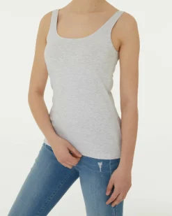 Tanktop in Melange Janina, Rundhalsausschnitt-KiK Onlineshop New