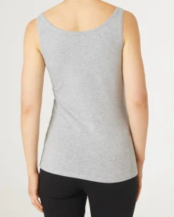 Tanktop in Melangeoptik Janina, Rundhalsausschnitt-KiK Onlineshop Cheap