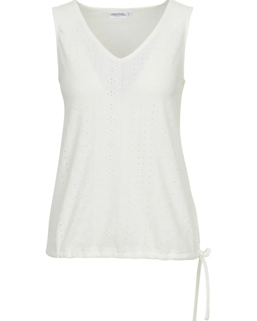 Tanktop mit Lochmuster Janina, Tunnelzug am Saum-KiK Onlineshop Cheap
