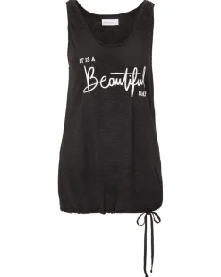 Tanktop mit Schriftzug Janina, Tunnelzug am Saum-KiK Onlineshop Discount