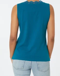 Tanktop mit Spitze Janina, V-Ausschnitt-KiK Onlineshop Store