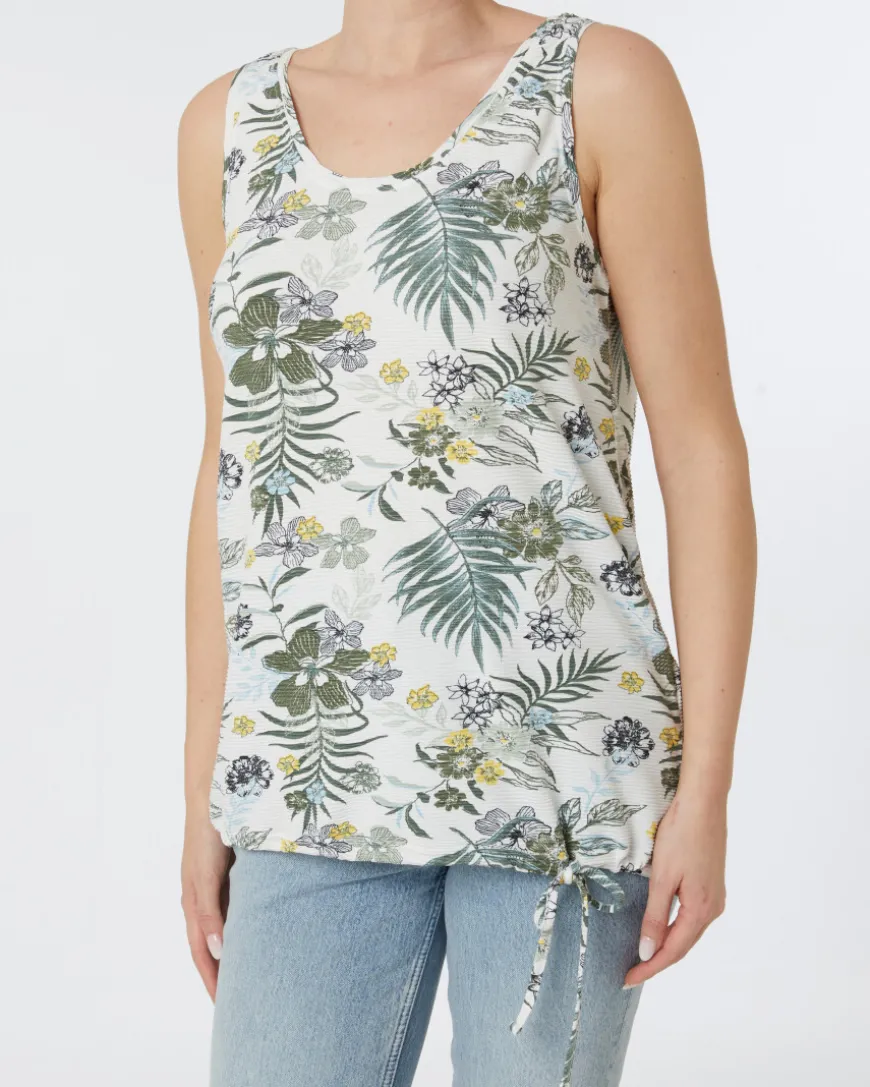 Tanktop mit Tunnelzug Janina, Rundhalsausschnitt-KiK Onlineshop Discount