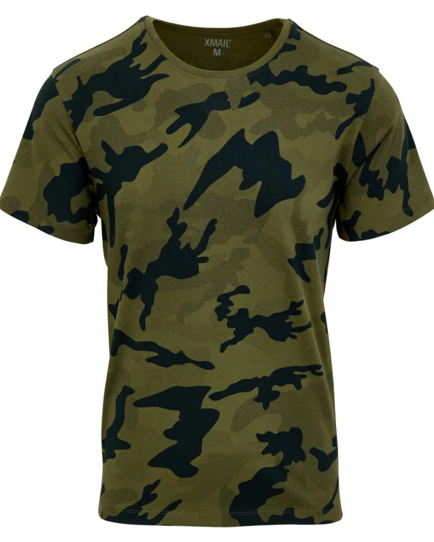 T-Shirt Camouflage X-Mail, Rundhalsausschnitt-KiK Onlineshop Flash Sale