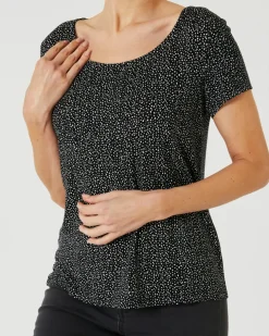 T-Shirt gepunktet Janina, Rundhalsausschnitt-KiK Onlineshop Best Sale