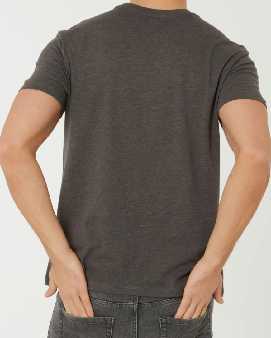 T-Shirt in Melange X-Mail, Rundhalsausschnitt-KiK Onlineshop Best
