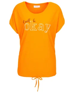 T-Shirt in Neonfarbe Janina, Tunnelzug am Saum-KiK Onlineshop Clearance