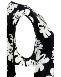 T-Shirt mit Cut-outs Janina curved, V-Ausschnitt-KiK Onlineshop Shop