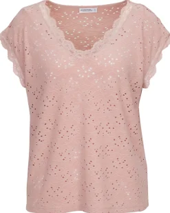 T-Shirt mit Lochmuster Janina, Spitzendetails-KiK Onlineshop Best