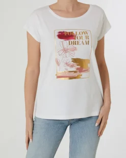 T-Shirt mit schimmernden Details Janina, Rundhalsausschnitt-KiK Onlineshop Sale