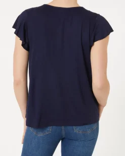 T-Shirt mit Spitzenausschnitt Janina, Stretchanteil-KiK Onlineshop Discount