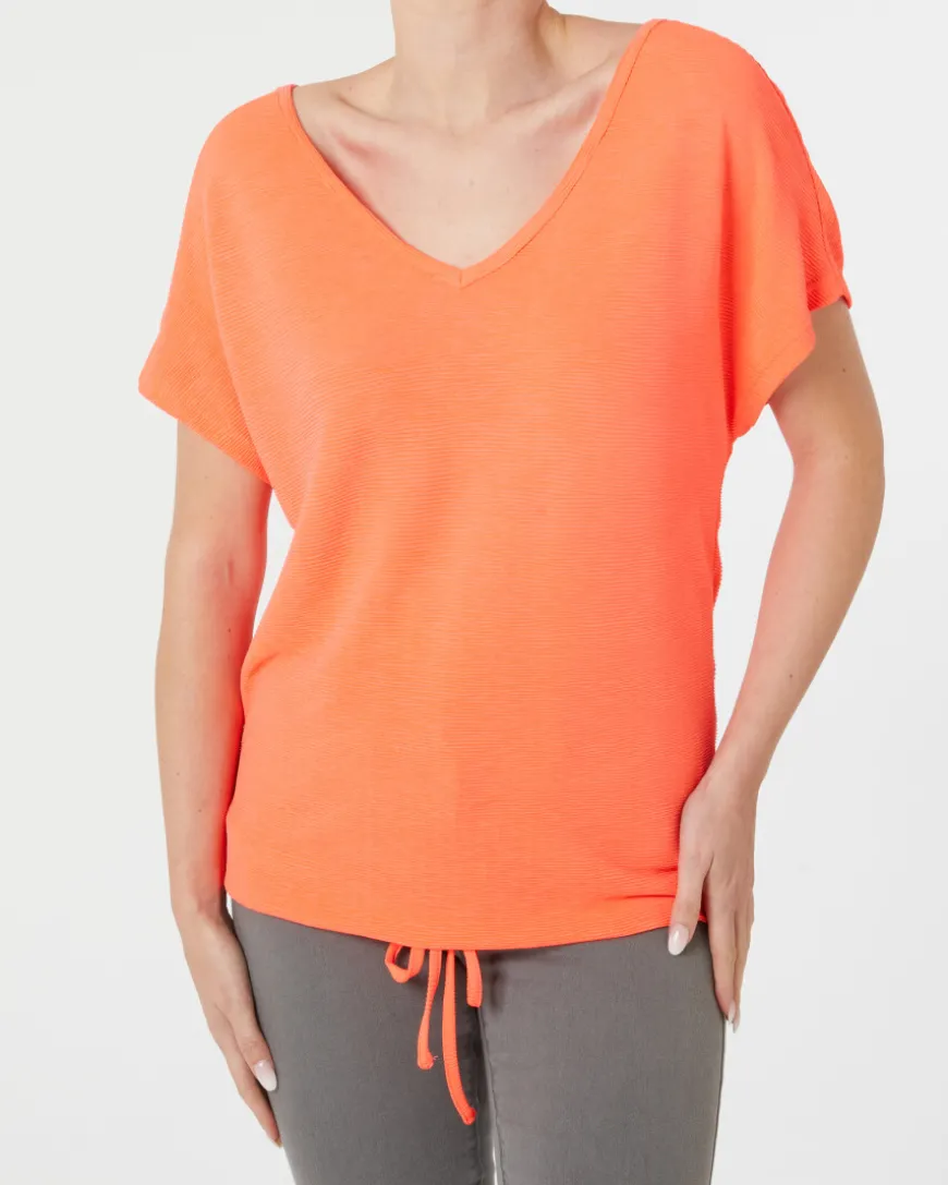 T-Shirt mit Tunnelzug Janina, V-Ausschnitt-KiK Onlineshop Fashion