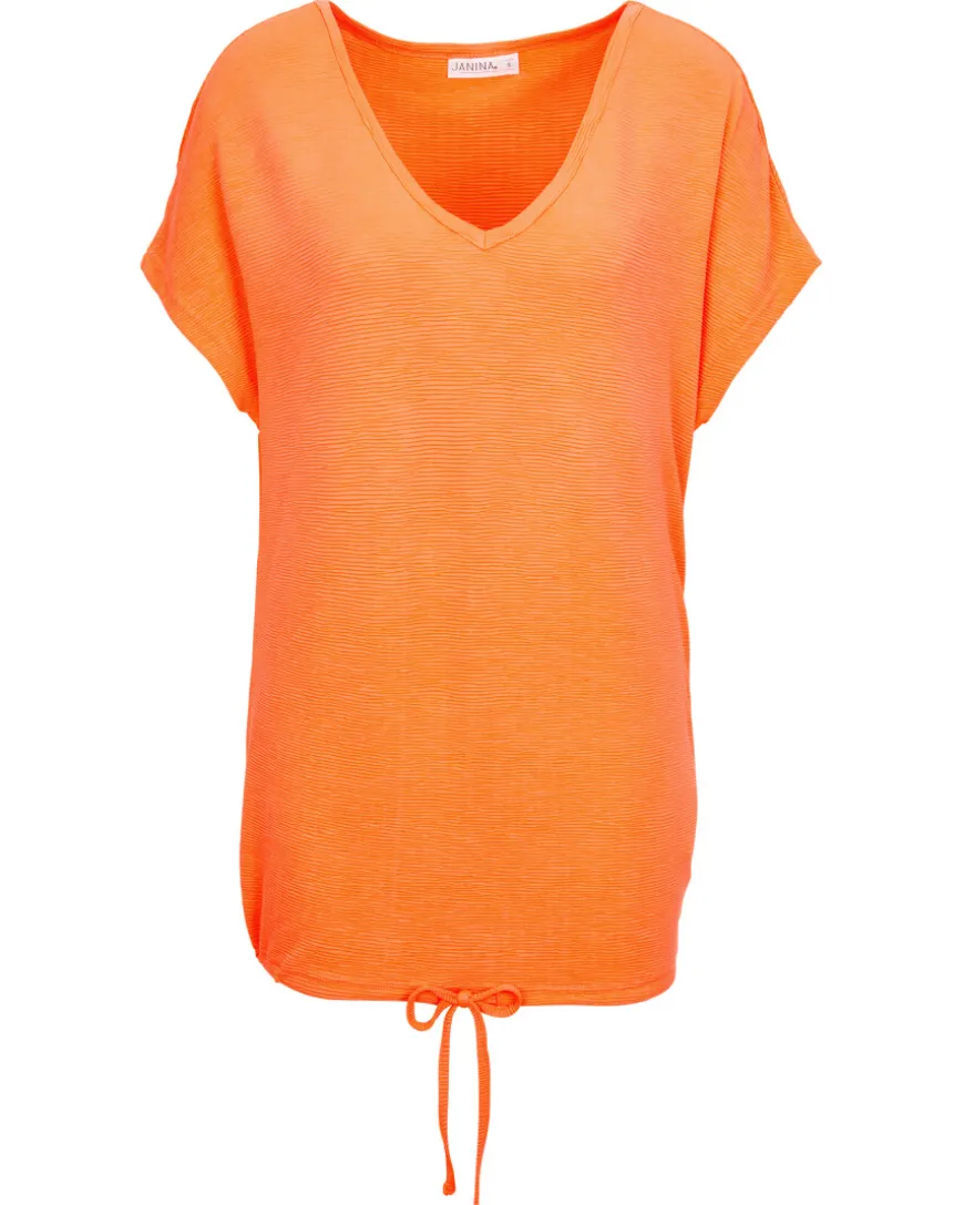 T-Shirt mit Tunnelzug Janina, V-Ausschnitt-KiK Onlineshop Fashion