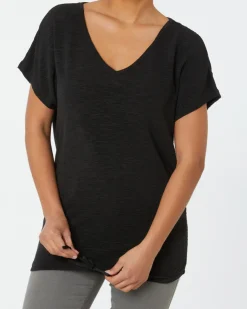 T-Shirt mit Tunnelzug Janina, V-Ausschnitt-KiK Onlineshop New