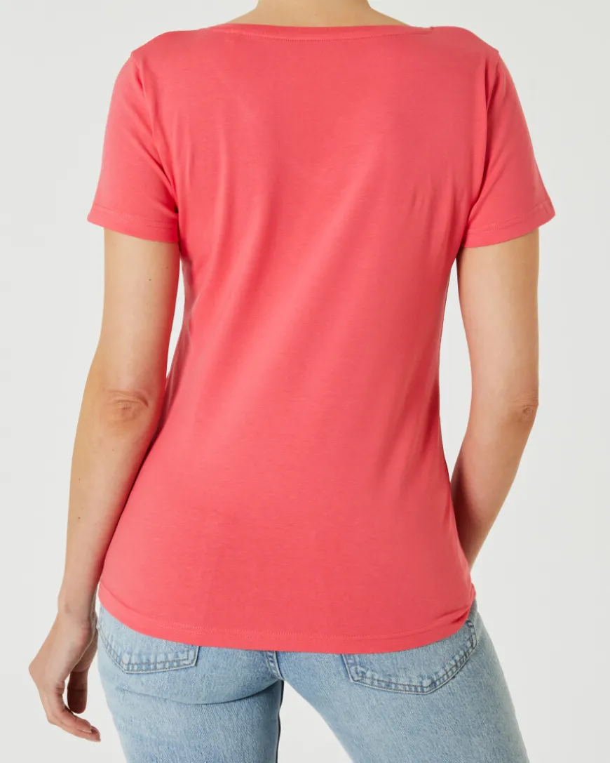 T-Shirt V-Ausschnitt Janina, Stretchanteil-KiK Onlineshop Outlet
