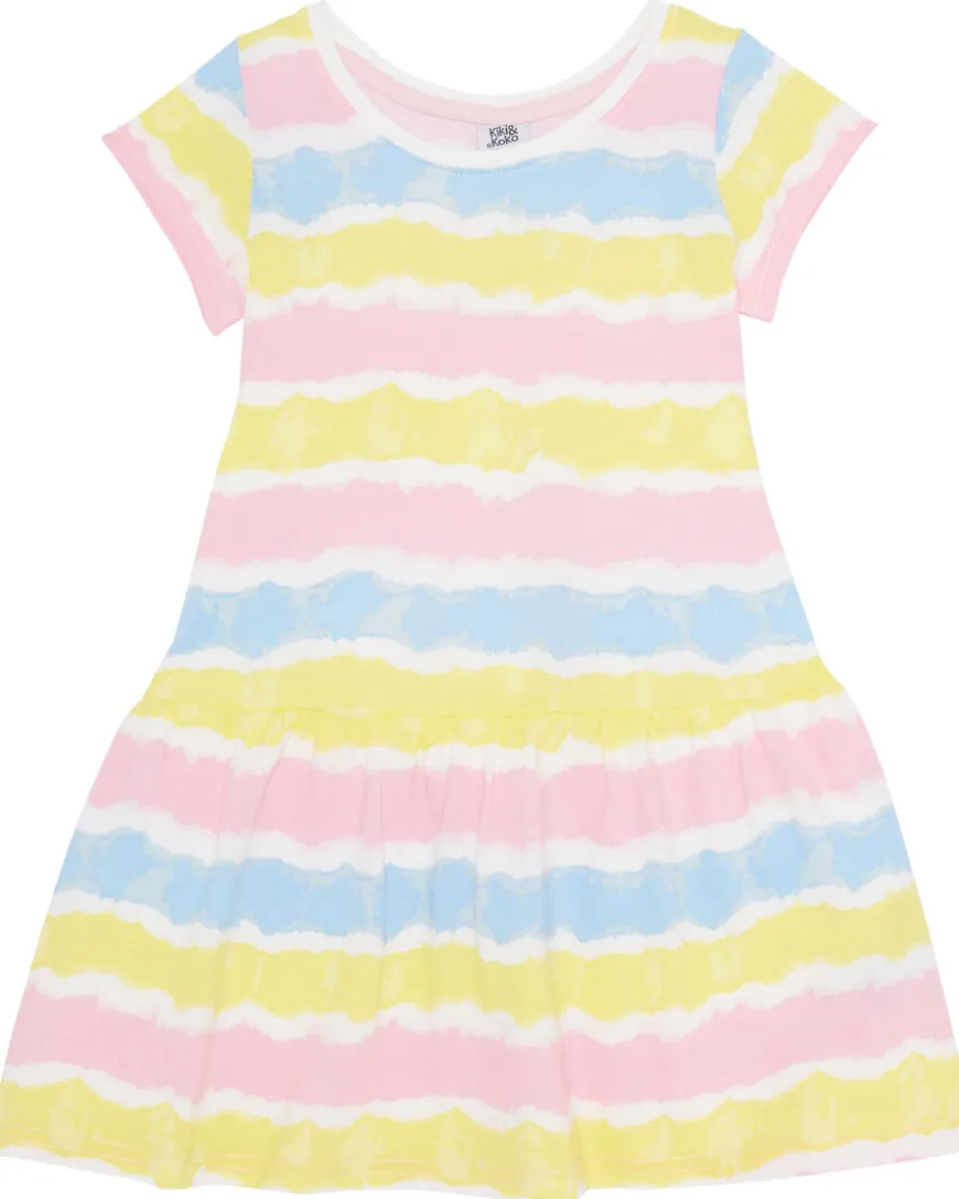 Verschiedenfarbiges Kleid Rundhalsausschnitt-KiK Onlineshop Discount