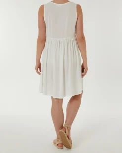 Weißes Kleid Janina, mit Taillenband-KiK Onlineshop Discount