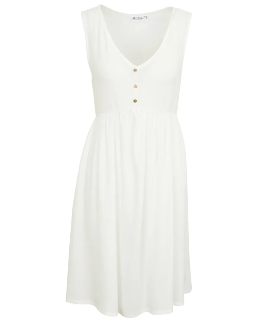 Weißes Kleid Janina, mit Taillenband-KiK Onlineshop Discount