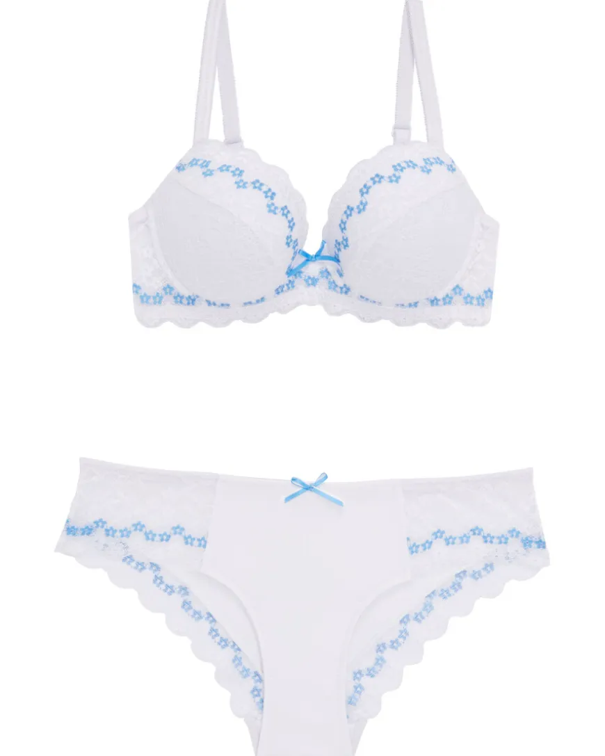 Zweifarbiger Push-up-BH + Brazilian-Slip Janina, 2-tlg. Set-KiK Onlineshop Cheap